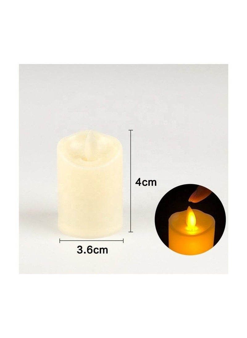 بروماس ایل ای ڈی فلیملیس کینڈل سیٹ فلکرنگ شعلے کے ساتھ - سالگرہ کی پارٹی ہالووین ویڈنگ ہوم ڈیکور کے لیے بیٹری سے چلنے والی پلاسٹک کی آرائشی موم بتیاں - Image 3